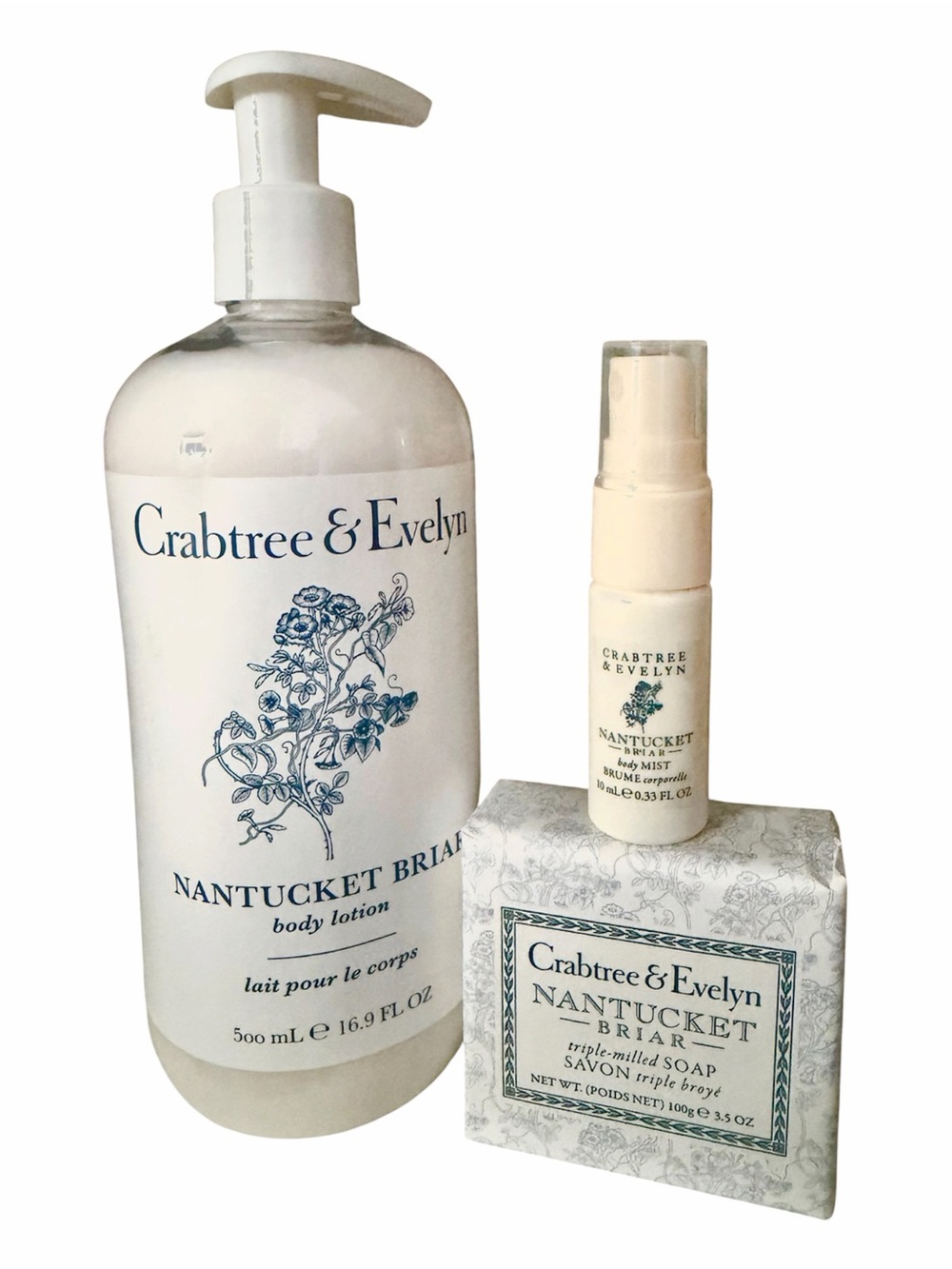 Crabtree & Evelyn Body Lotion Bar Soap and Body Mist Set